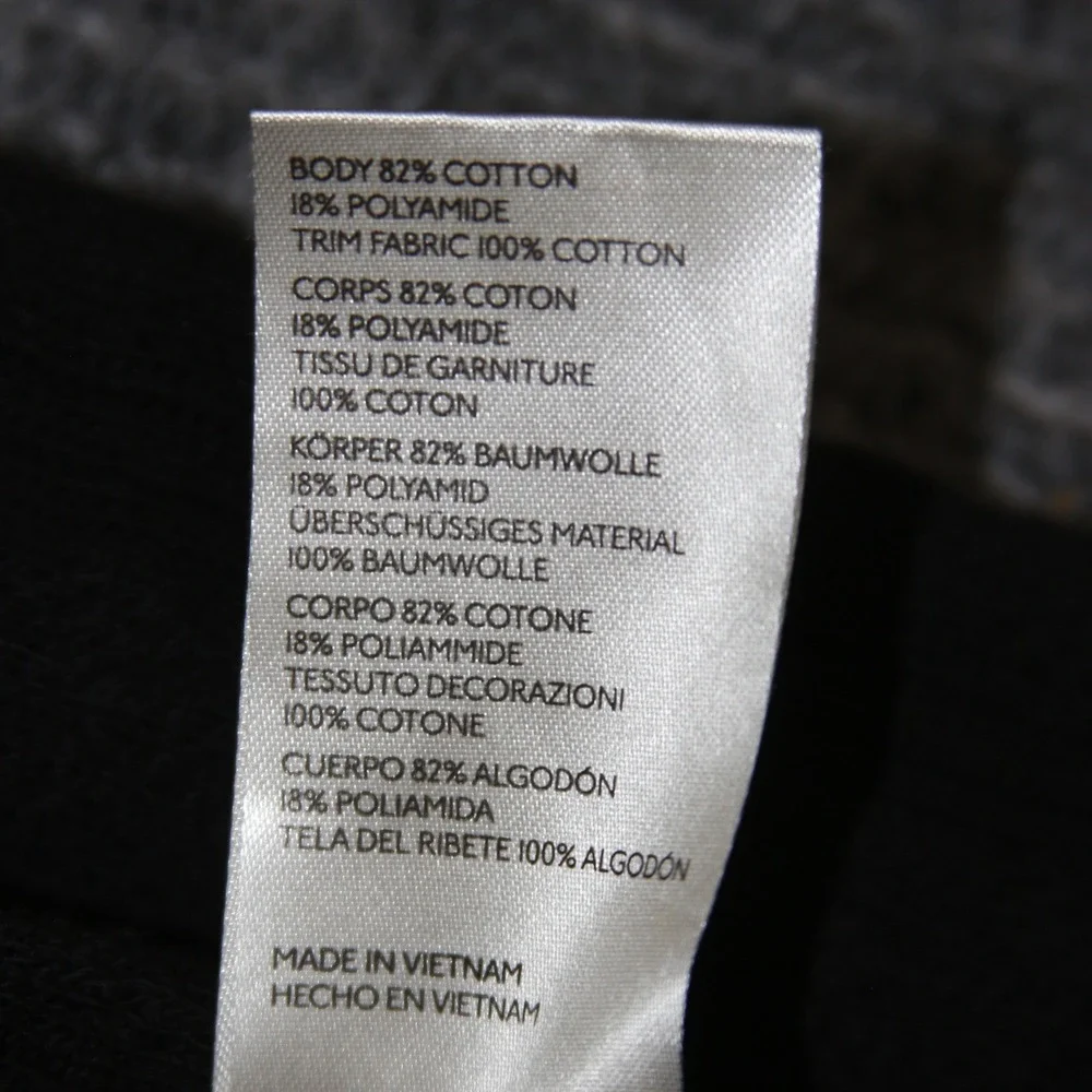 Free People Top Womens L‎ Black Ribbed Raw Hem Open Front Lightweight Top